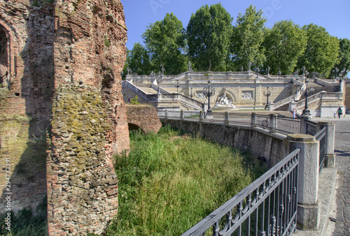 Montagnola Park - historical steps - Bologna - Italy