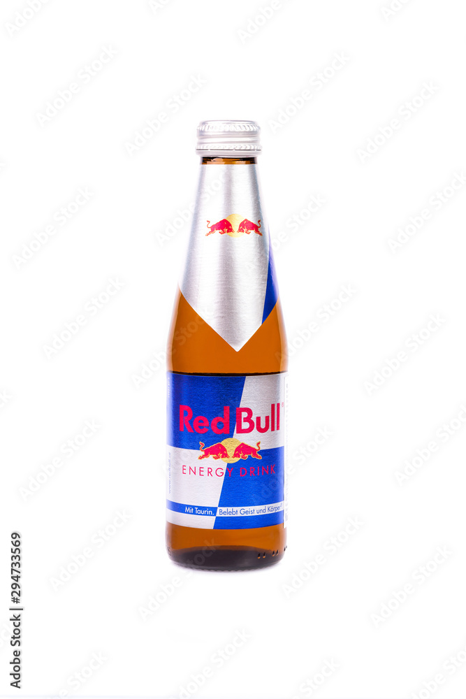 TRIESTE, ITALY-APRIL 14, 2016: Glass Bottle of Red Bull Energy Drink. Red  Bull is the most popular energy drink in the world, with 5,226 billion cans  sold in 2012. Photos | Adobe Stock