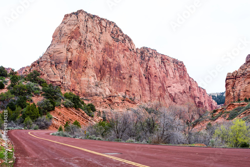 Canvastavla Road to Kolob Canyons in Zion National Park, Utah, USA