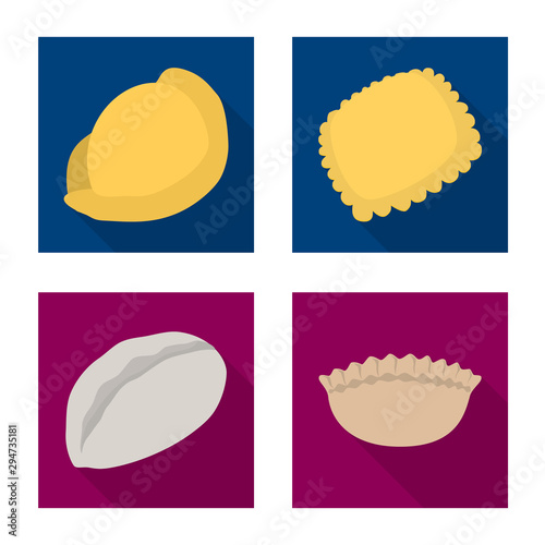 Isolated object of products and cooking logo. Set of products and appetizer stock symbol for web.