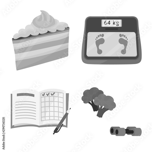Isolated object of health and diet logo. Collection of health and disease stock vector illustration.