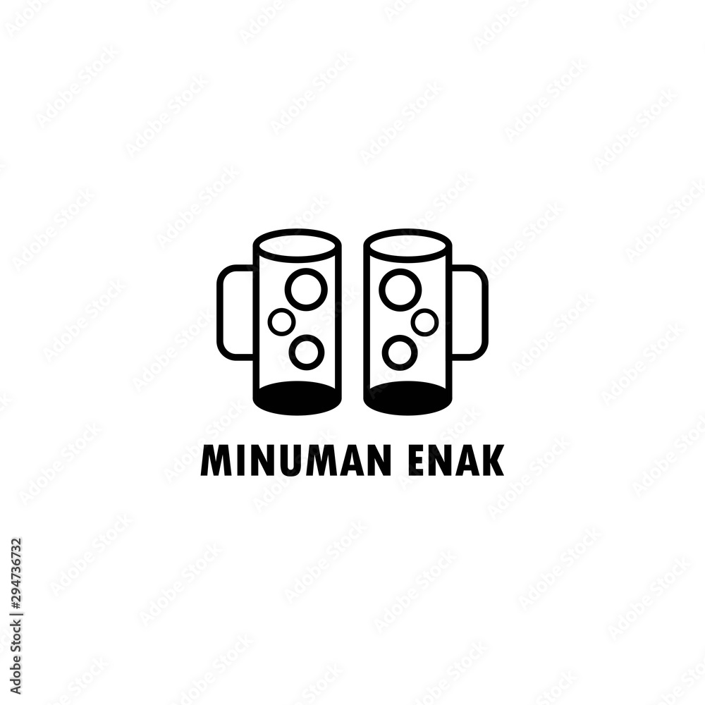 drink logo simple glass style vector drink logo simple glass style vector