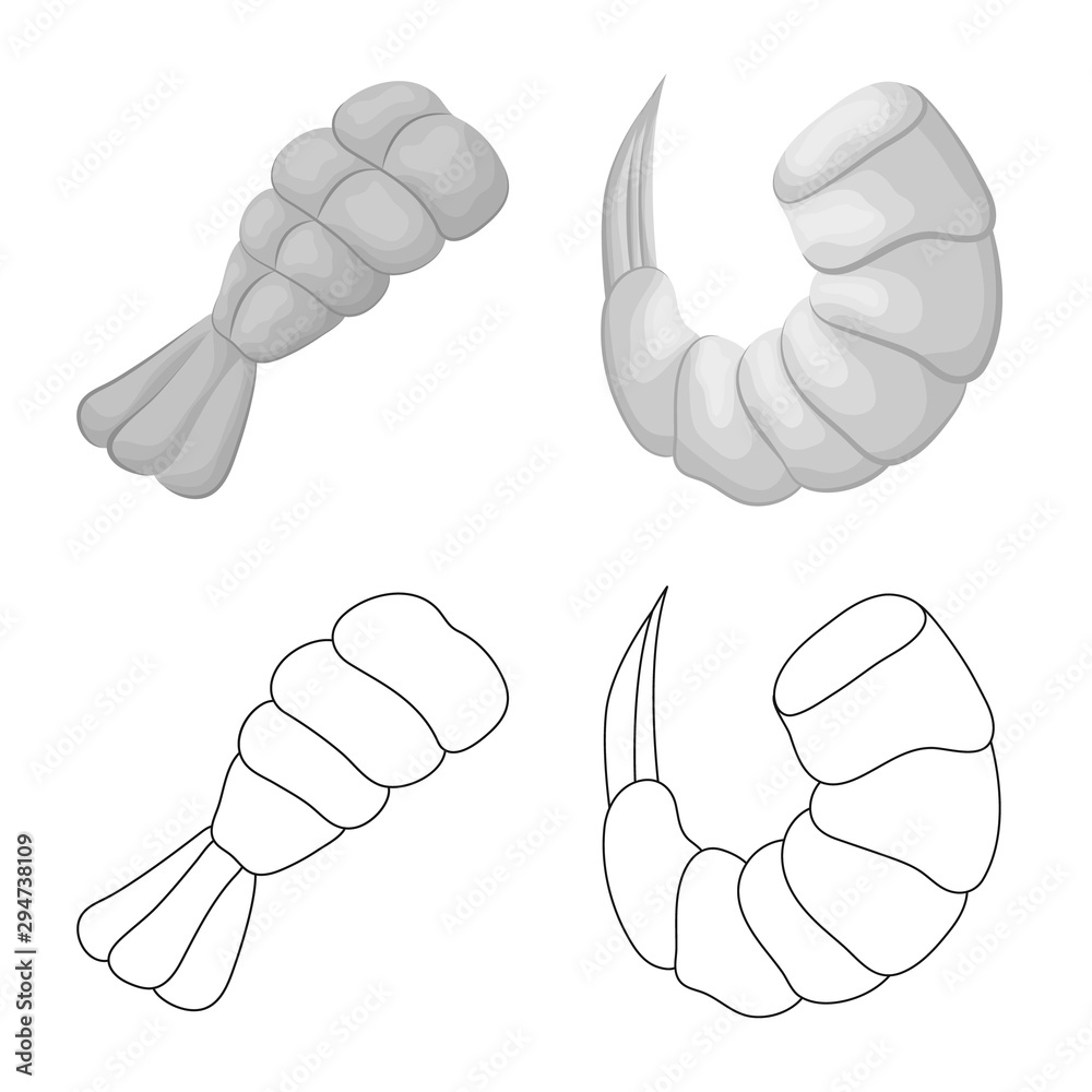 Isolated object of appetizer and ocean symbol. Collection of appetizer and delicacy stock symbol for web. Isolated object of appetizer and ocean symbol. Collection of appetizer and delicacy stock symbol for web.
