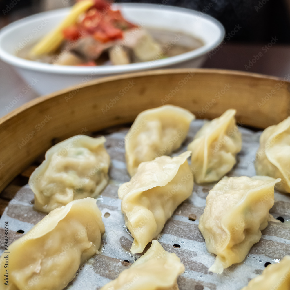 Taiwanese famous snacks of steamed dumplings