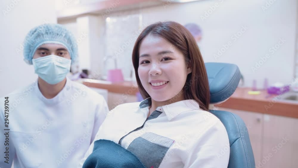 Patients and dentists looking at camera smile, Oral and dental health at the dental clinic health care Patients and dentists looking at camera smile, Oral and dental health at the dental clinic health care