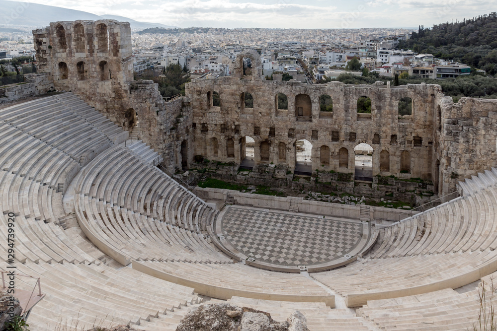 Odeon of Herodes Atticus in the Acropolis of Athens, Greece