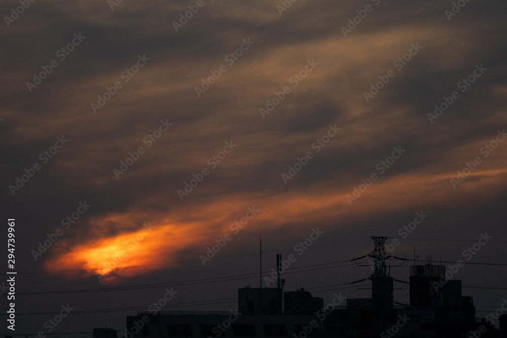 Naklejka premium 日没