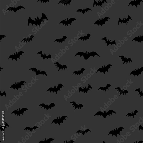Halloween bats seamless pattern. Texture background of bat vector illustrations.