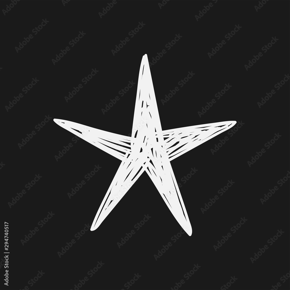 Star doodle icon. Hand drawn grungy illustration. Star doodle icon. Hand drawn grungy illustration.