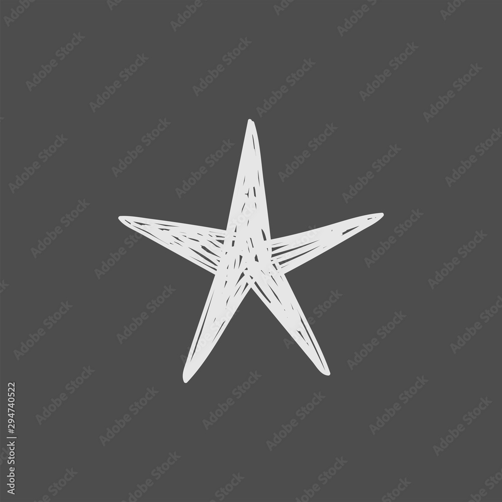 Star doodle icon. Hand drawn grungy illustration. Star doodle icon. Hand drawn grungy illustration.
