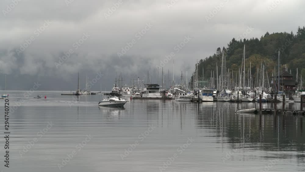 Cowichan Bay Morning Mist 4K UHD. A misty morning on Cowichan Bay on Vancouver Island, British Columbia. 4K, UHD. Cowichan Bay Morning Mist 4K UHD. A misty morning on Cowichan Bay on Vancouver Island, British Columbia. 4K, UHD.