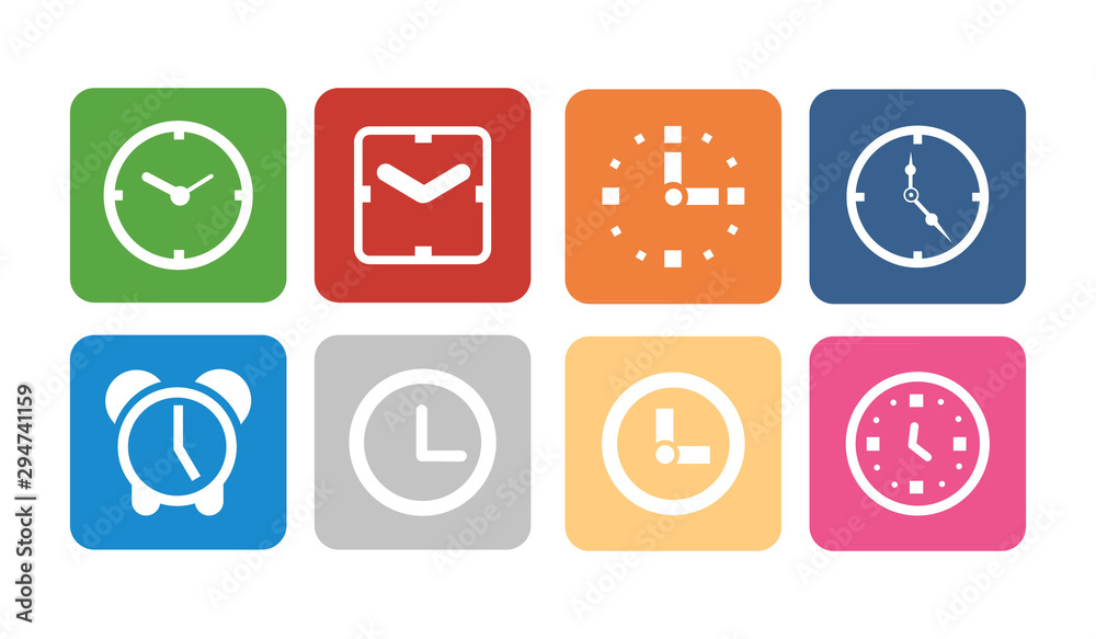 Colorful of Clock set Colorful of Clock set