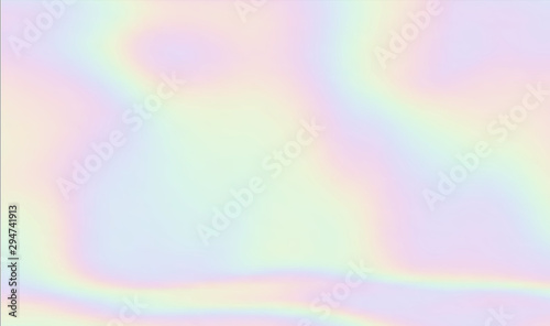 Holographic blurred background in rainbow pastel colors and fluid waves texture, perfect as wallpaper design or backdrop. photo
