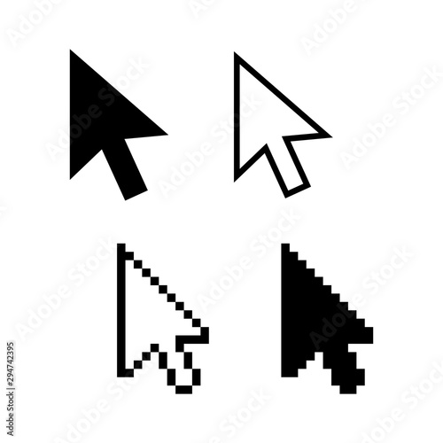 Set of Cursor click icon ,symbol for website computer photo