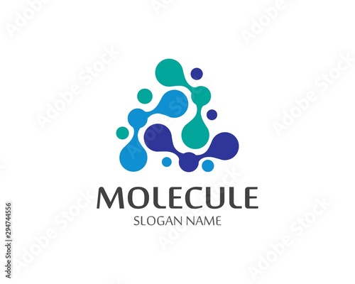 Molecule logo vector icon template illustration design