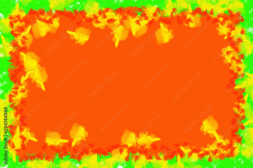 An abstract autumn border background image. An abstract autumn border background image.