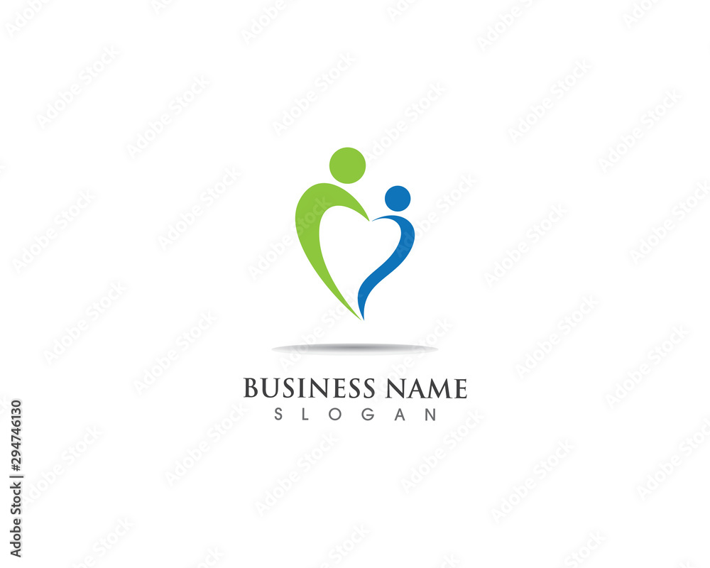Adobtion and community care logo template vector icon Adobtion and community care logo template vector icon