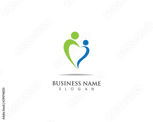 Adobtion and community care logo template vector icon © arif23
