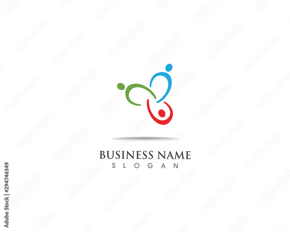 Community team work logo design vector Community team work logo design vector