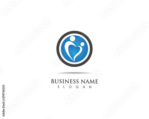 Free Download Adobtion and community care logo template vector icon - GFXLoad