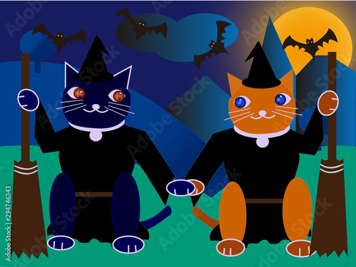 猫たちのハロウィン１