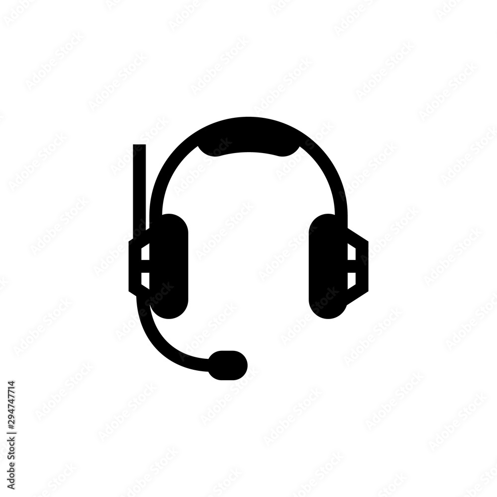 Head Phone Line Simple Icon Logo Head Phone Line Simple Icon Logo