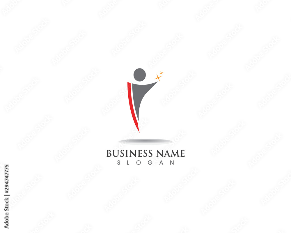 Fototapeta premium People logo and vector illustration
