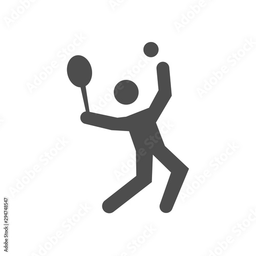 Playing tennis icon