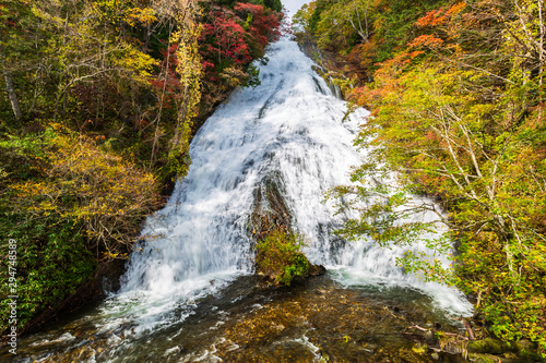 Yudaki Falls in autumn season at Nikko  Japan.