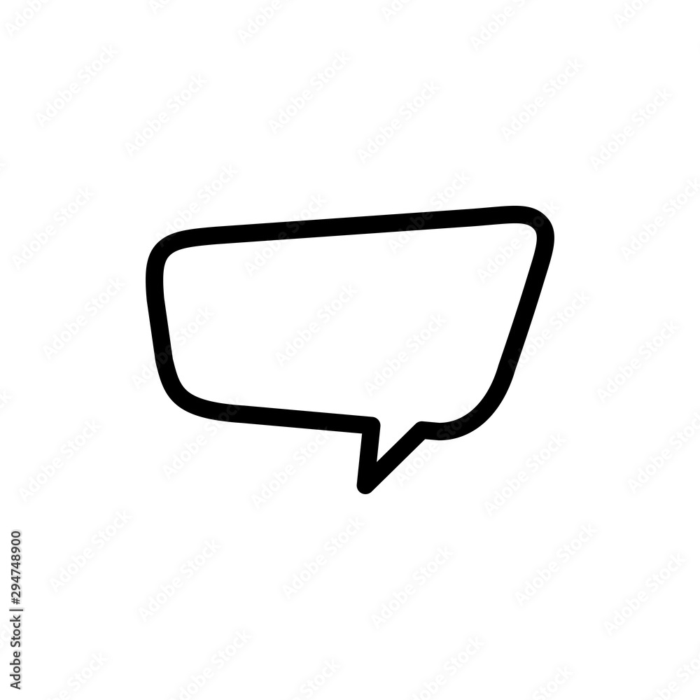 Naklejka premium bubble speak icon trendy flat design