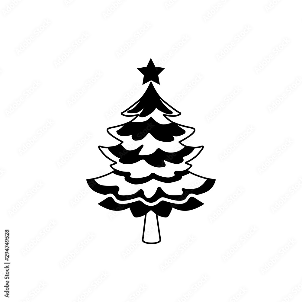 Santa Claus and Christmas tree icon image in a trendy flat design Santa Claus and Christmas tree icon image in a trendy flat design