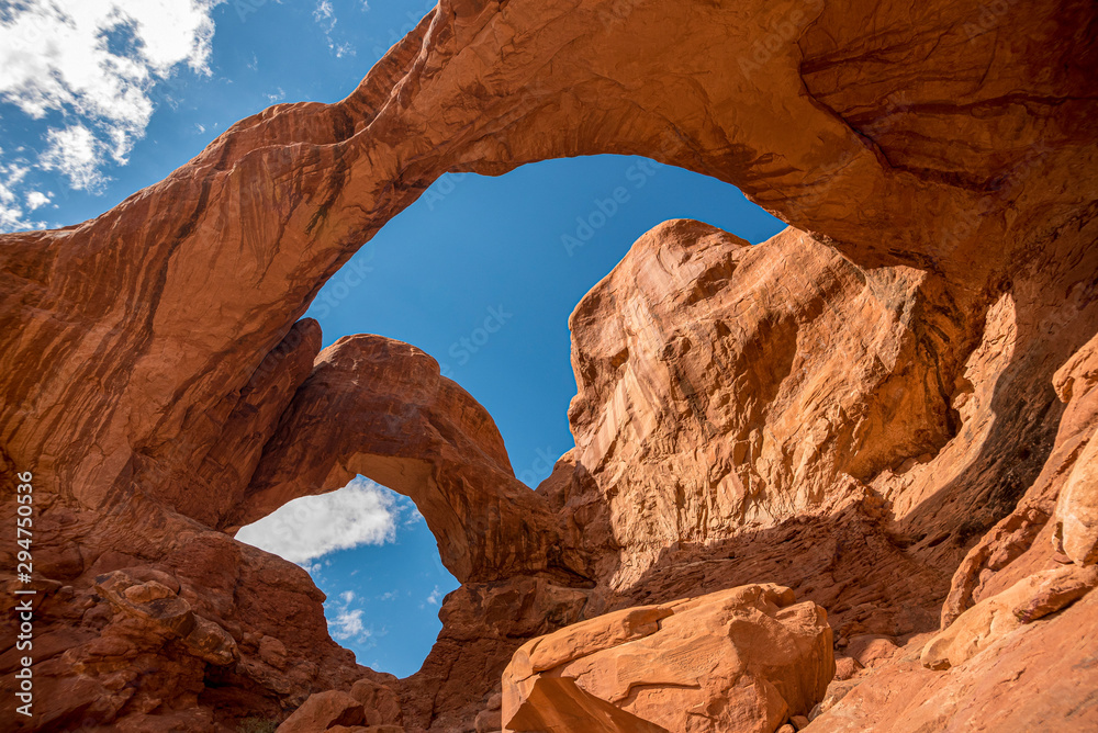 Wide Angle Photo of Great Double Arch, Arches National Park, Utah/USA