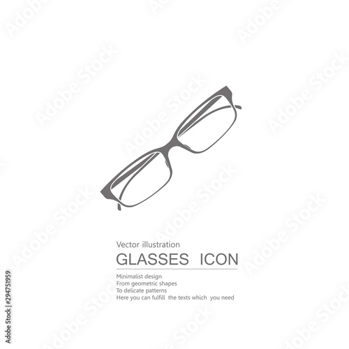 Vector drawn glasses. Isolated on white background.