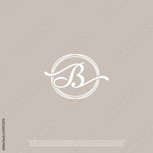 Initial Letter B Logo Sign Symbol Luxury concepts.