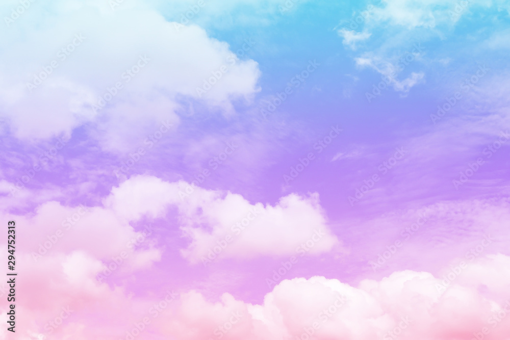 Beautiful vintage of colorful cloud and sky abstract for background, soft color and pastel color