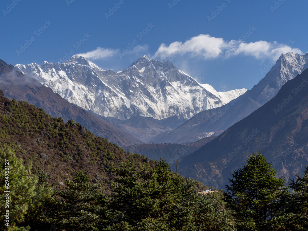 Mount Everest and Lhotse in Nepal