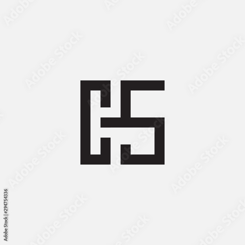 initial letter CS logo design template - vector