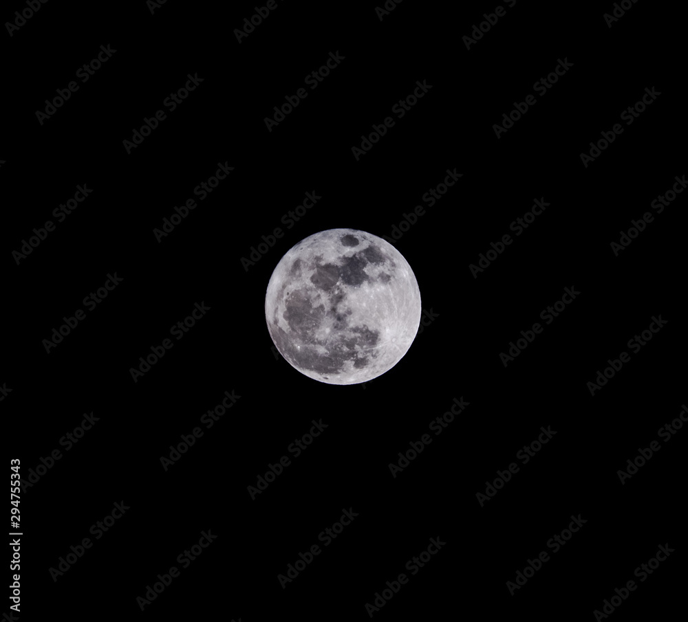 Full moon or Super moon on the dark night black sky Full moon or Super moon on the dark night black sky