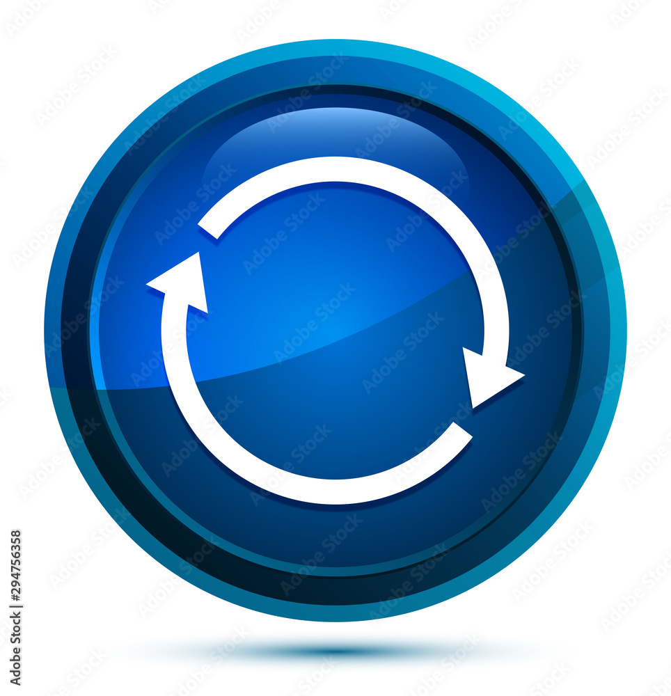 Update arrow icon elegant blue round button illustration Update arrow icon elegant blue round button illustration