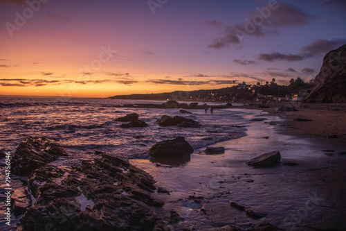 sunset on the beach