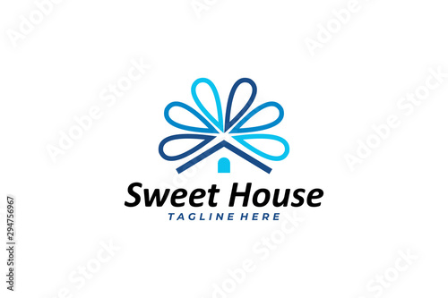 Fototapeta Naklejka Na Ścianę i Meble -  sweet home logo icon vector isolated