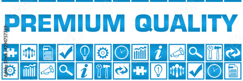 Premium Quality Blue White Box Grid Business Symbols 