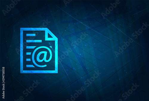 Email address page icon futuristic digital abstract blue background photo