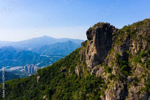 Lion Rock mountain in Hong Kong