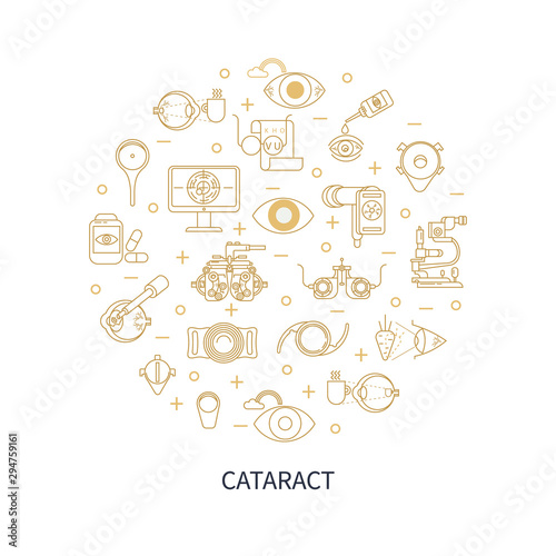 Linear vector illustration of computer vision test