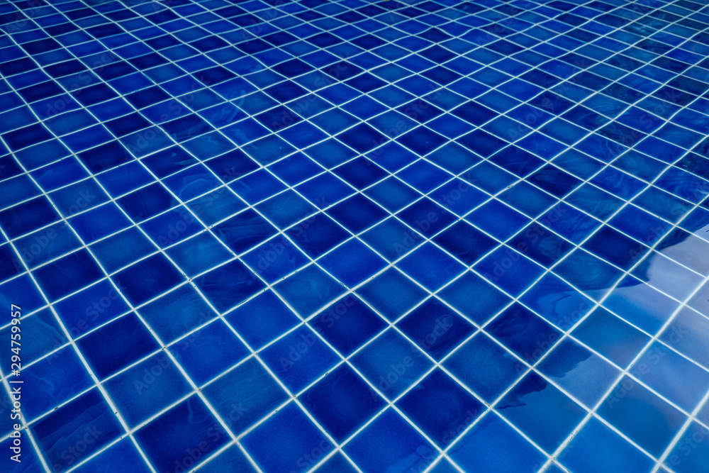 Dark blue floor table in the pool Dark blue floor table in the pool