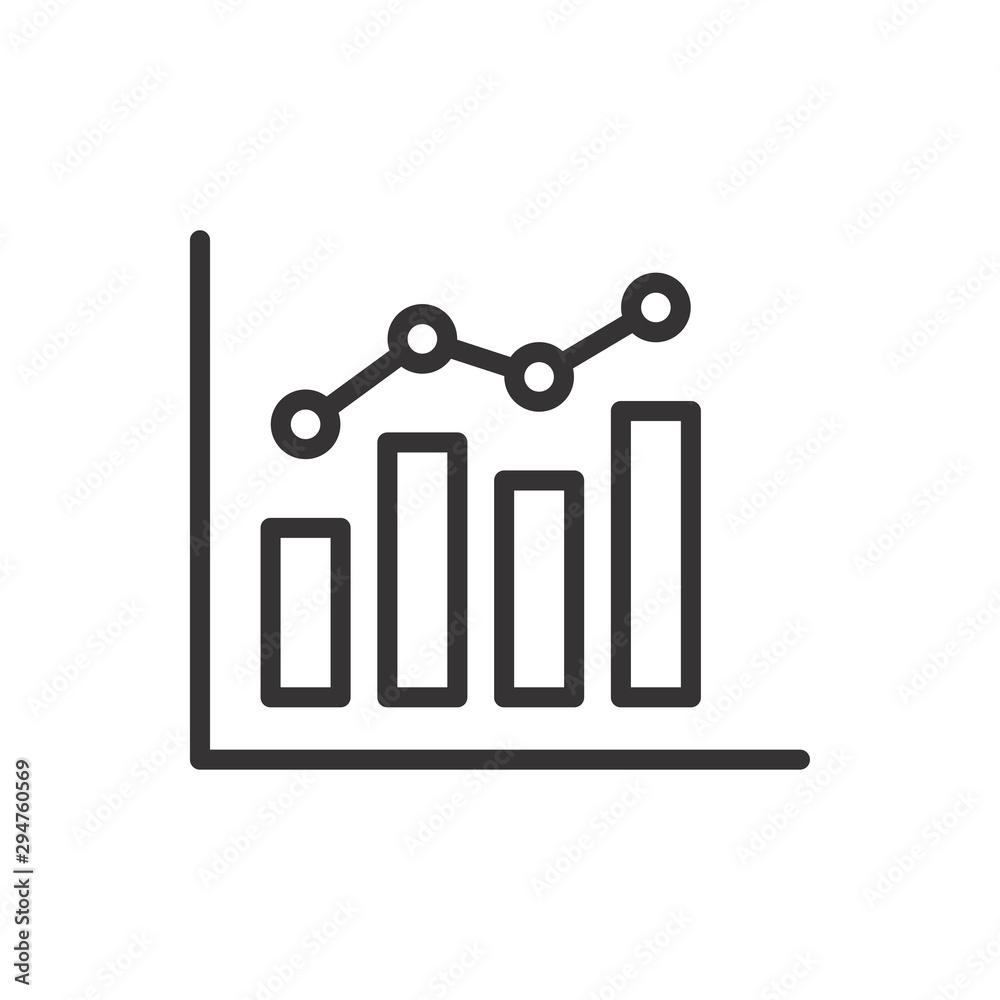 Stats, Graphic, Chart Diagram Icon Vector Stats, Graphic, Chart Diagram Icon Vector
