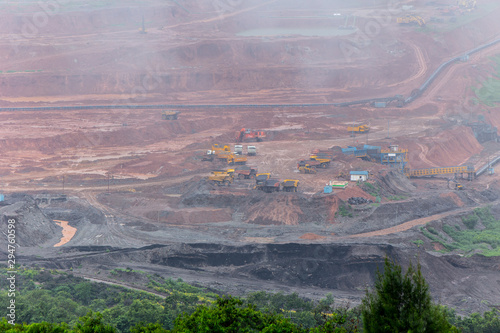 Lignite and Coal mine field pit nature mountain destruction photo