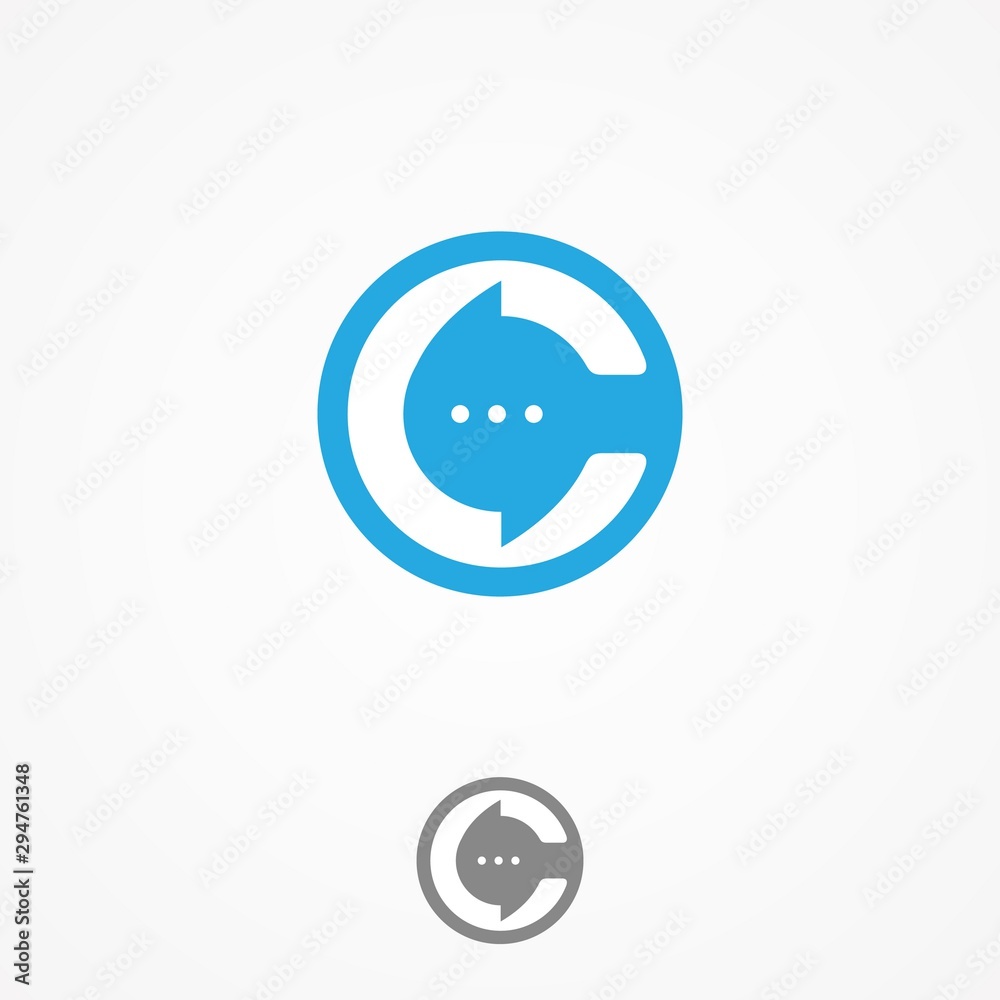 Technology business corporate letter c vector design with bulb chat Technology business corporate letter c vector design with bulb chat
