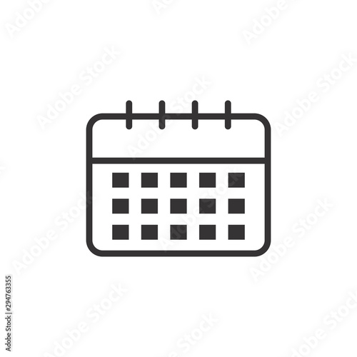 Calendar Icon Flat Vector Illustration